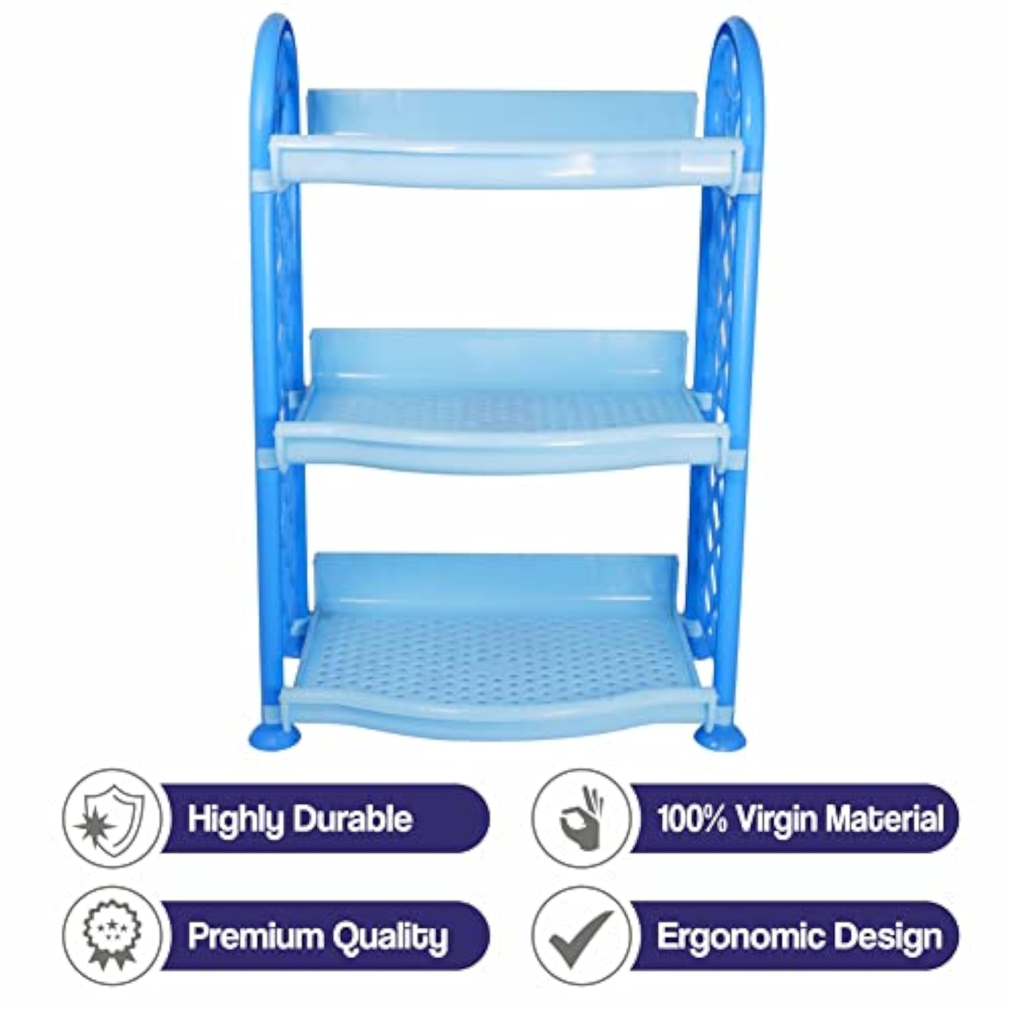 Plastic Prime Rexo 103 Organising Rack, 3 Shelves
